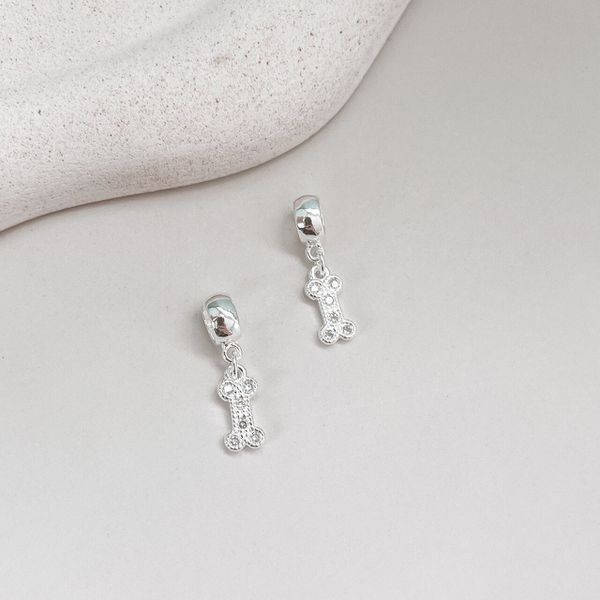 Berloque Ossinho Cristal Shine Prata 925 