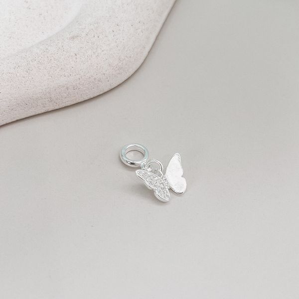 Berloque Borboleta Cristal Shine Prata 925 