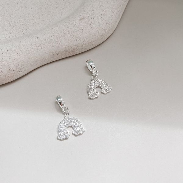 Berloque Arco Iris Cravejado Prata 925 