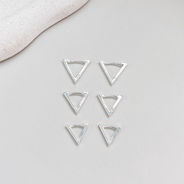 Trio Argola Click Triangulo Prata 925 