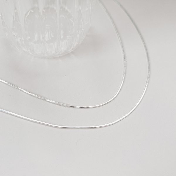 Corrente Laminada 45cm Prata 925 