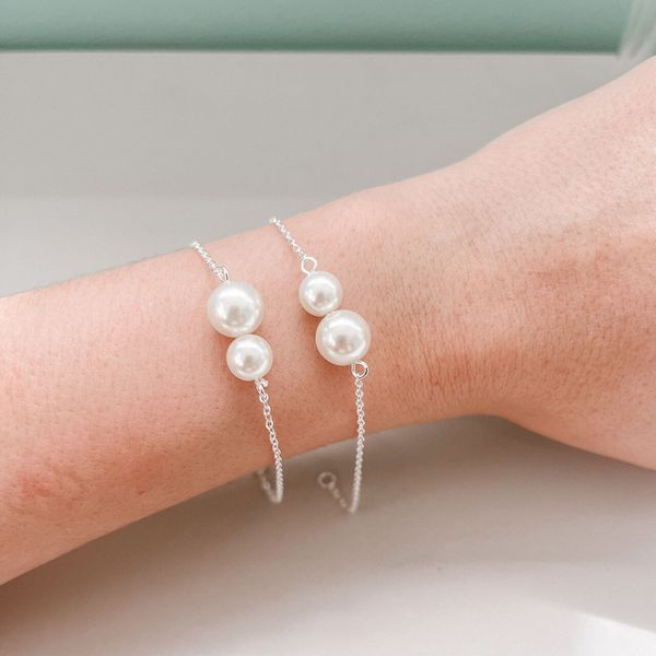 Pulseira Dueto Pérolas Prata 925