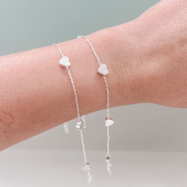 Pulseira Coração Cora Prata 925 