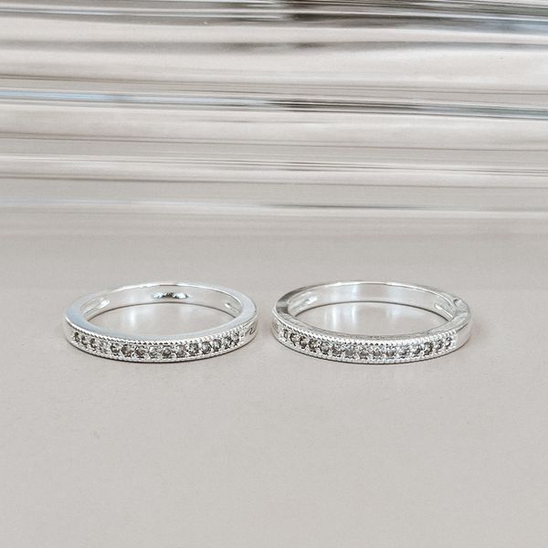 Anel Aparador Cravejado Prata 925 