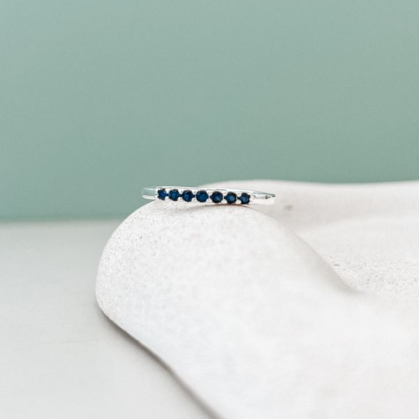 Anel Aparador Azul Prata 925