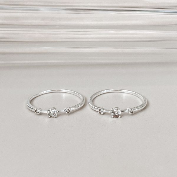 Anel Betina Cristal Prata 925 