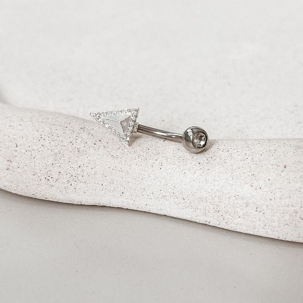 Piercing Umbigo Flecha Prata 925 