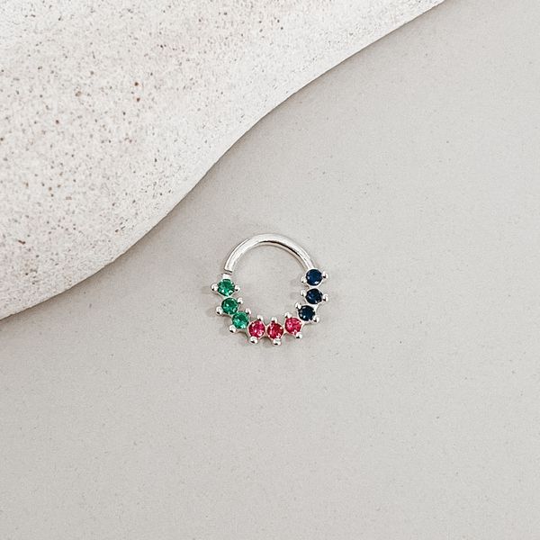 Piercing Helix Colorido Liso 925 