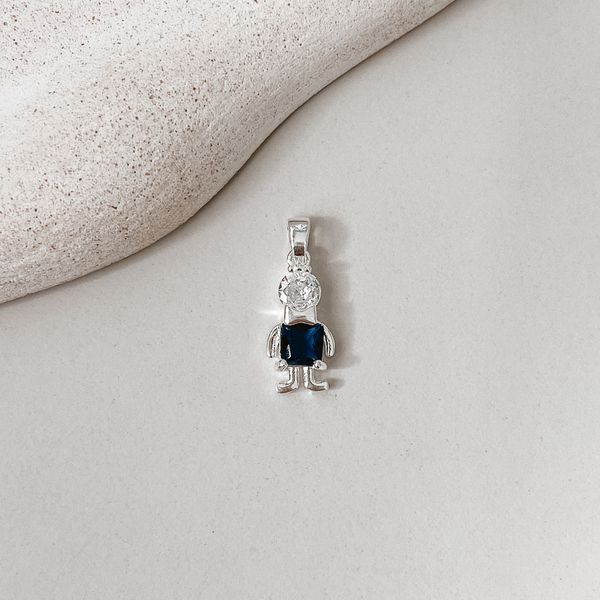 Pingente Menino De Zirconia Prata 925