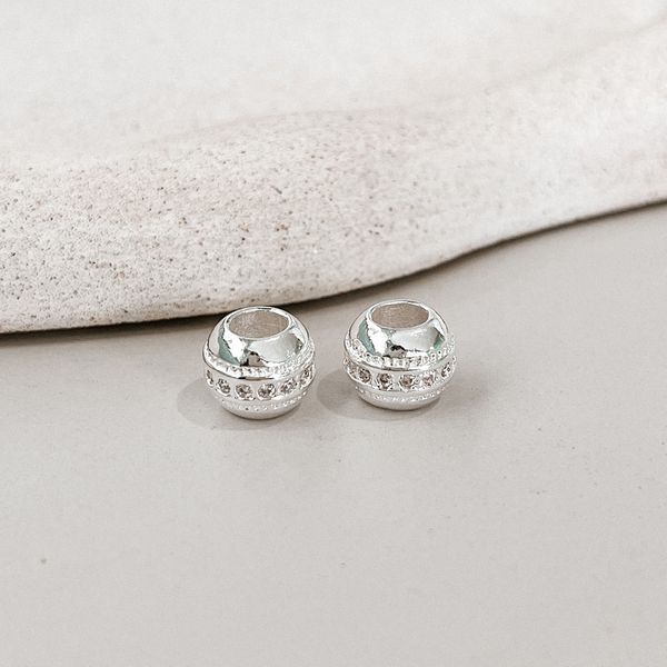 Berloque Separador Cravejado Prata 925 