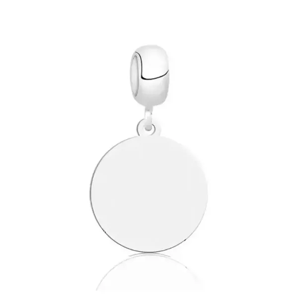 Berloque Placa Lisa Para Personalização Prata 925 