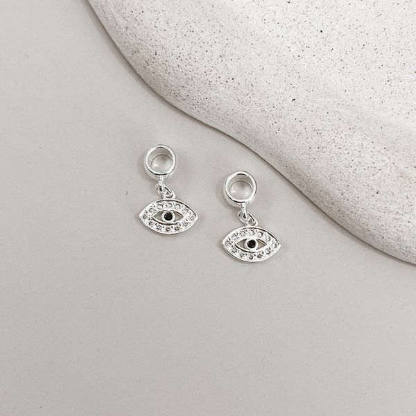 Berloque Olho Grego Cravejado Prata 925