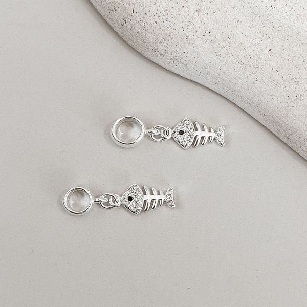 Berloque Peixe Esqueleto Prata 925 