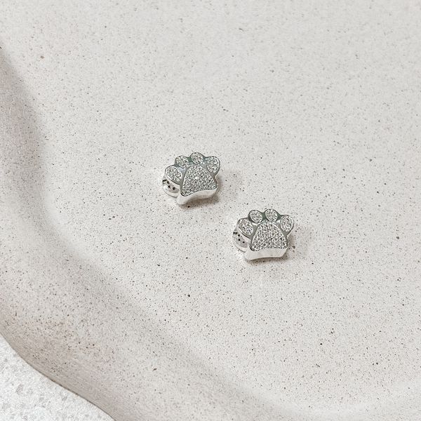 Berloque Espaçador Patinha de Cachorro Prata 925