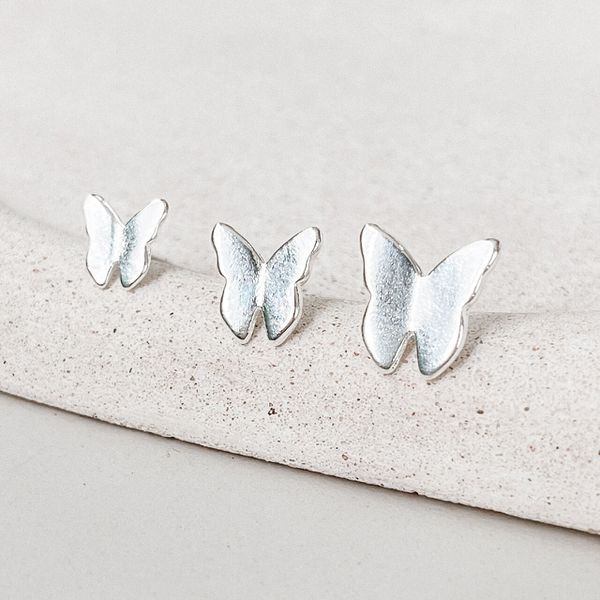 Trio Borboleta Lisa Prata 925 