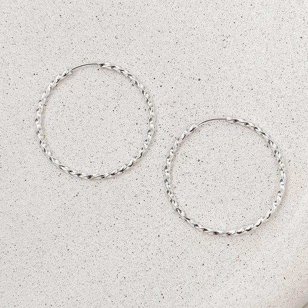 Argola Trançada M Prata 925 