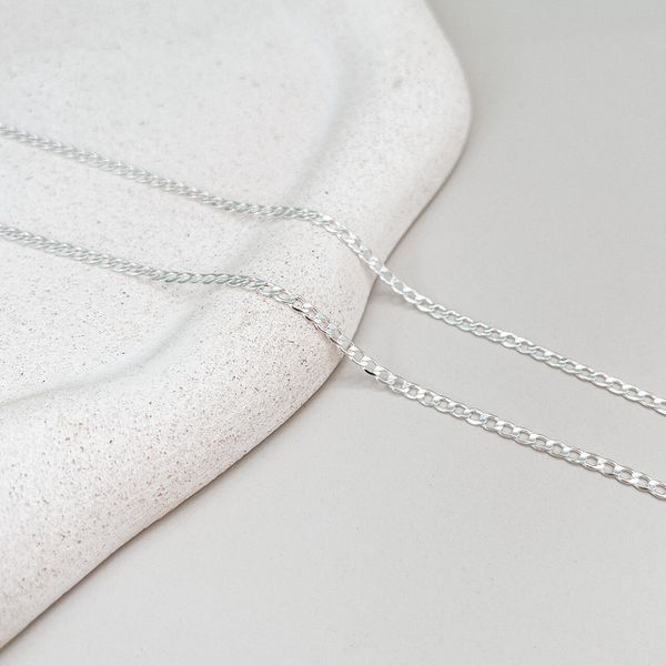 Corrente Grumet 60cm Prata 925 
