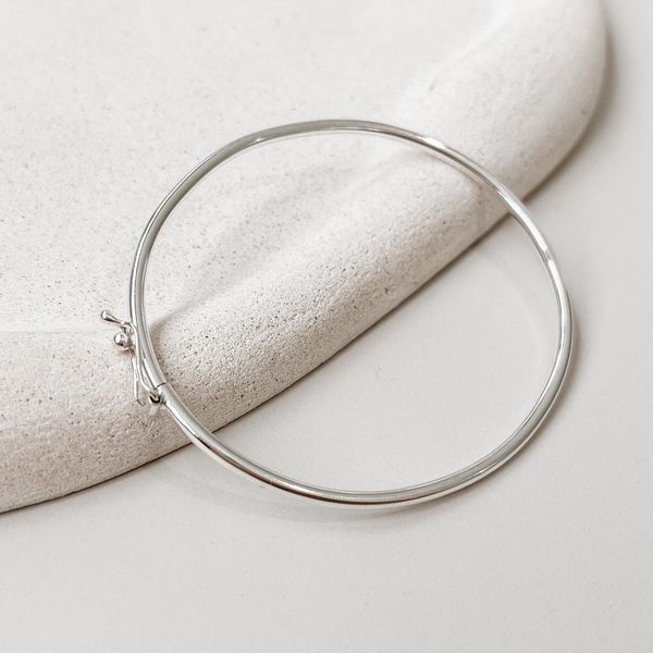 Bracelete Liso Infantil Prata 925 