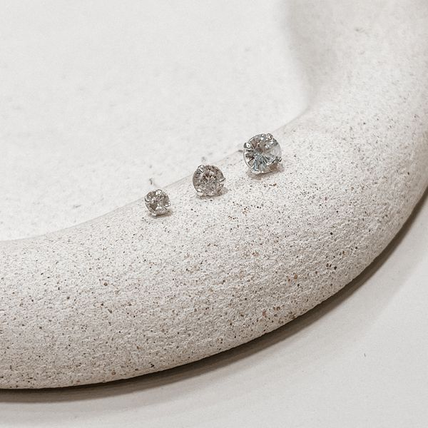 Trio Zircônias Prata 925 