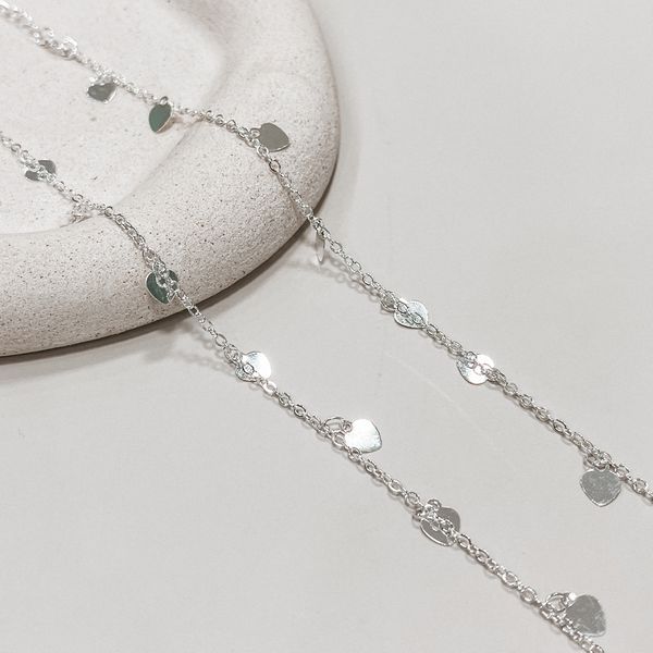 Choker Medalhas Coração Prata 925 