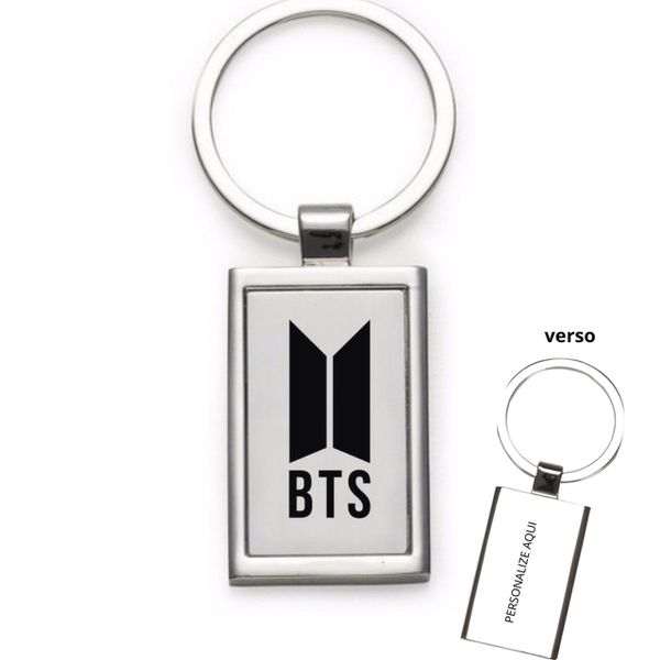 Chaveiro BTS Army Com Nome Personalizado Aço Inox 