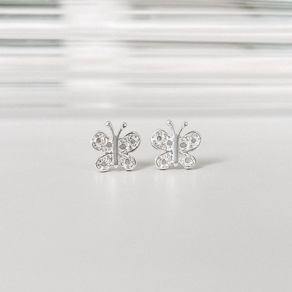Brinco Borboleta Lisa Prata 925 