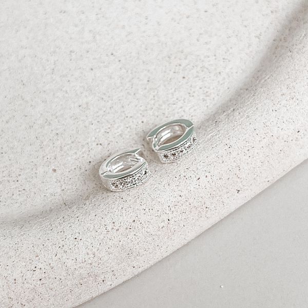 Argola Click Cristal P Prata 925 