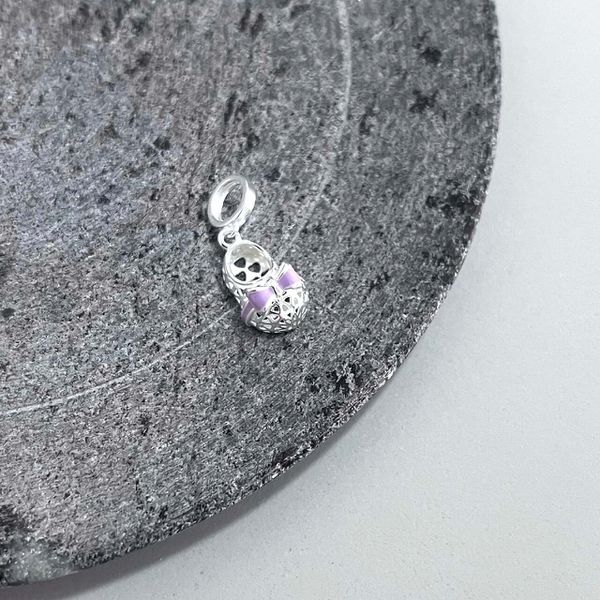 Berloque Sapatilha Lilas Prata 925