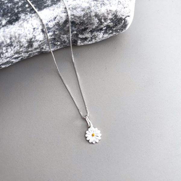 Colar Flor Margarida Prata 925 