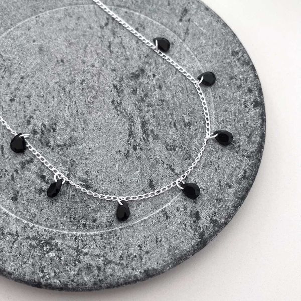 Choker Gota Black Prata 925
