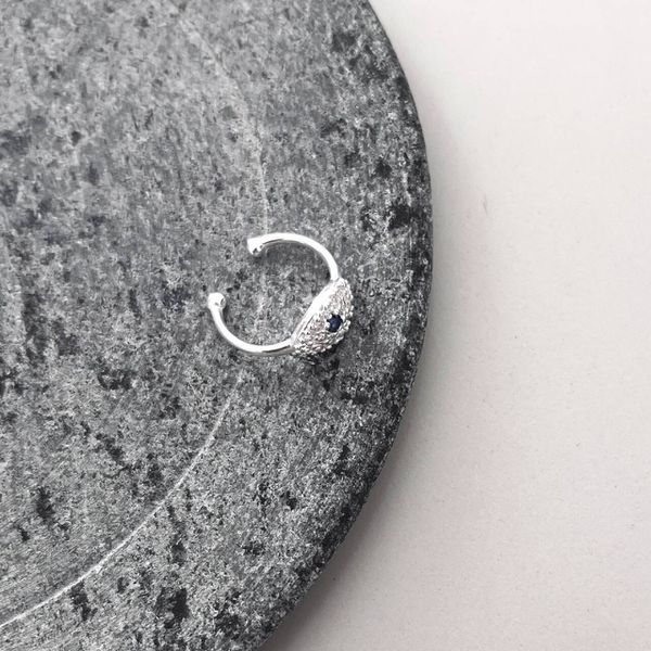 Piercing Fake Olho Grego Cravejado Prata 925