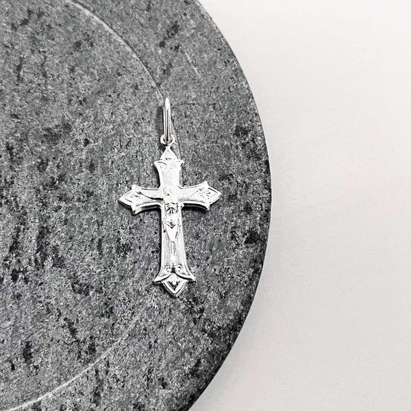 Pingente Cruz Jesus Cru Prata 925