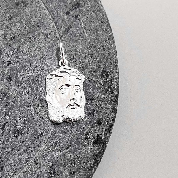 Pingente Face De Cristo Prata 925