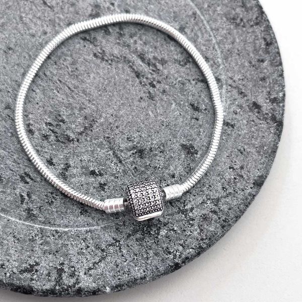 Pulseira Para Berloque Fecho Tradicional 17 Cm Prata 925