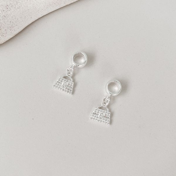 Berloque H Zirconia Prata 925 