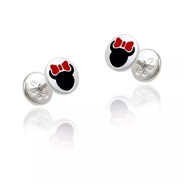 Brinco BabyPress Minnie Prata 925 