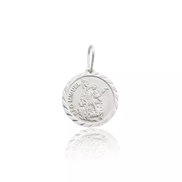 Pingente Medalha São Miguel Arcanjo Prata 925