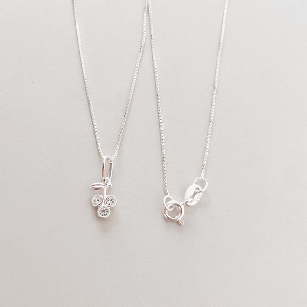 Colar Uva Cristal Prata 925