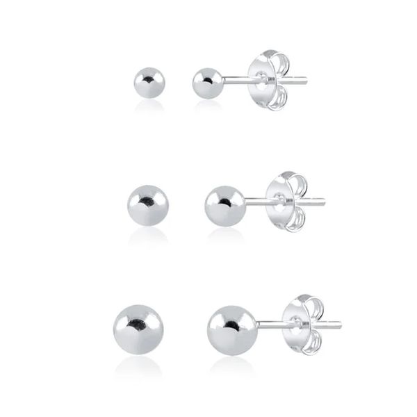 Trio Bolinha Prata 925