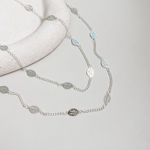 Choker Folhagem Prata 925