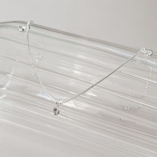 Tornozeleira Ponto de Luz Prata 925