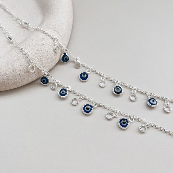 Pulseira Olho Grego com Zirconia Prata 925