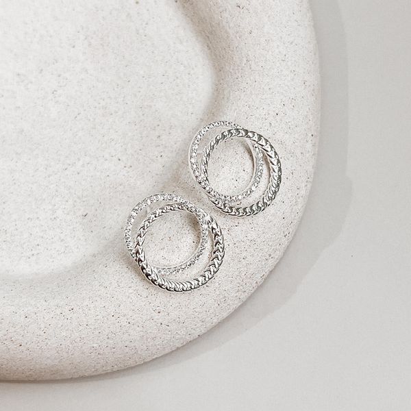 Brinco Argola Dupla Prata 925