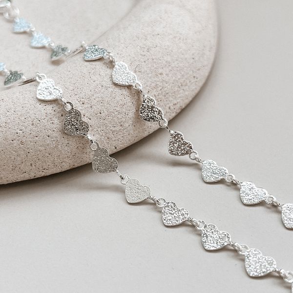 Pulseira Coração Detalhado Prata 925