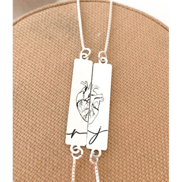 Pulseira Personalizada Dupla – Coração Prata 925