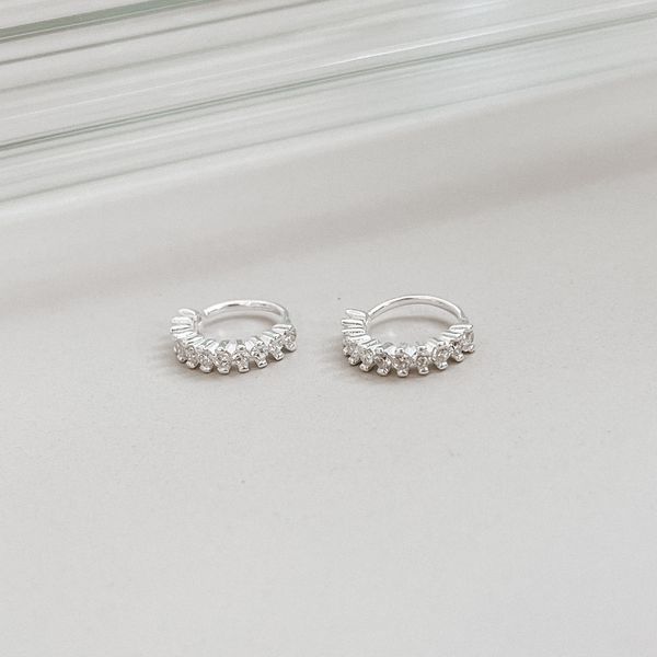 Piercing Argolinha Cravejada Rute Prata 925 