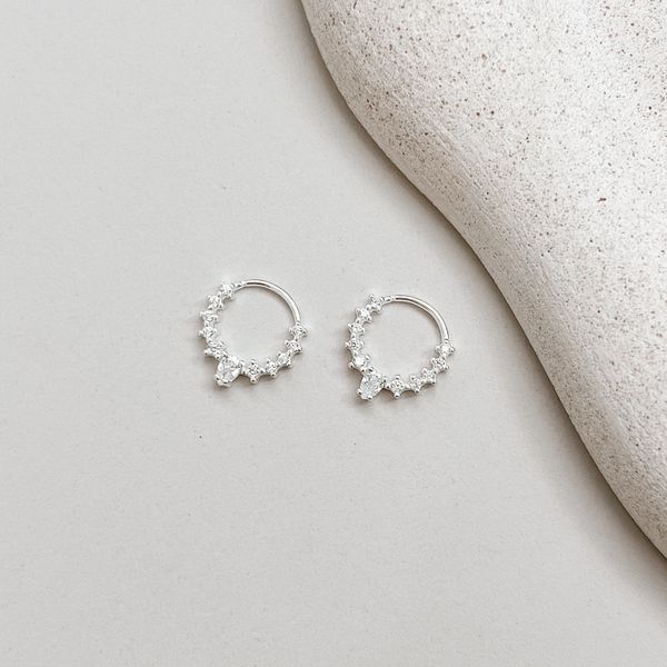 Piercing Argolinha Zircônia Prata 925 