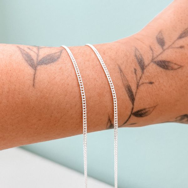 Pulseira Grume Dupla Prata 925 