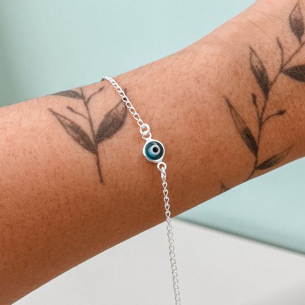 Pulseira Olho Grego Azul Kia 925