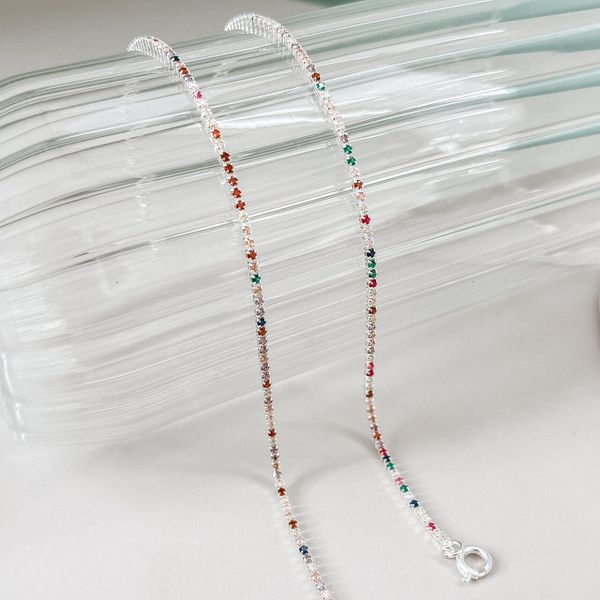 Pulseira Riviera Colorida Prata 925 